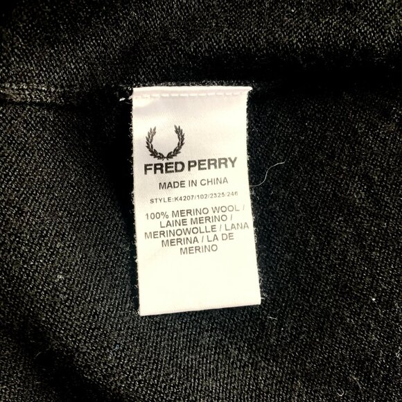 Fred Perry Merino Wool Cardigan Sweater. Medium. - Picture 8 of 11